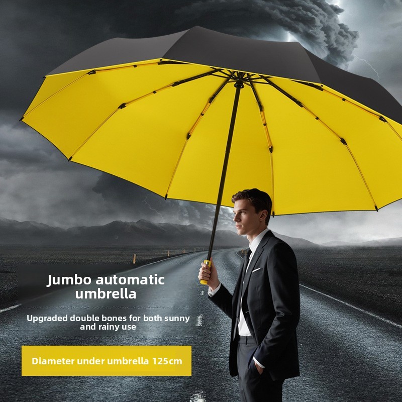 125CM Triple Fold Double Layer - Golf Umbrella Large 评论和价格