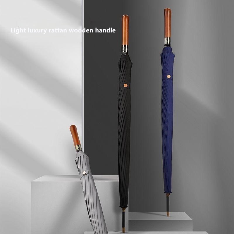 Automatic Wooden Handle Umbrel - Golf Umbrella 评论和价格