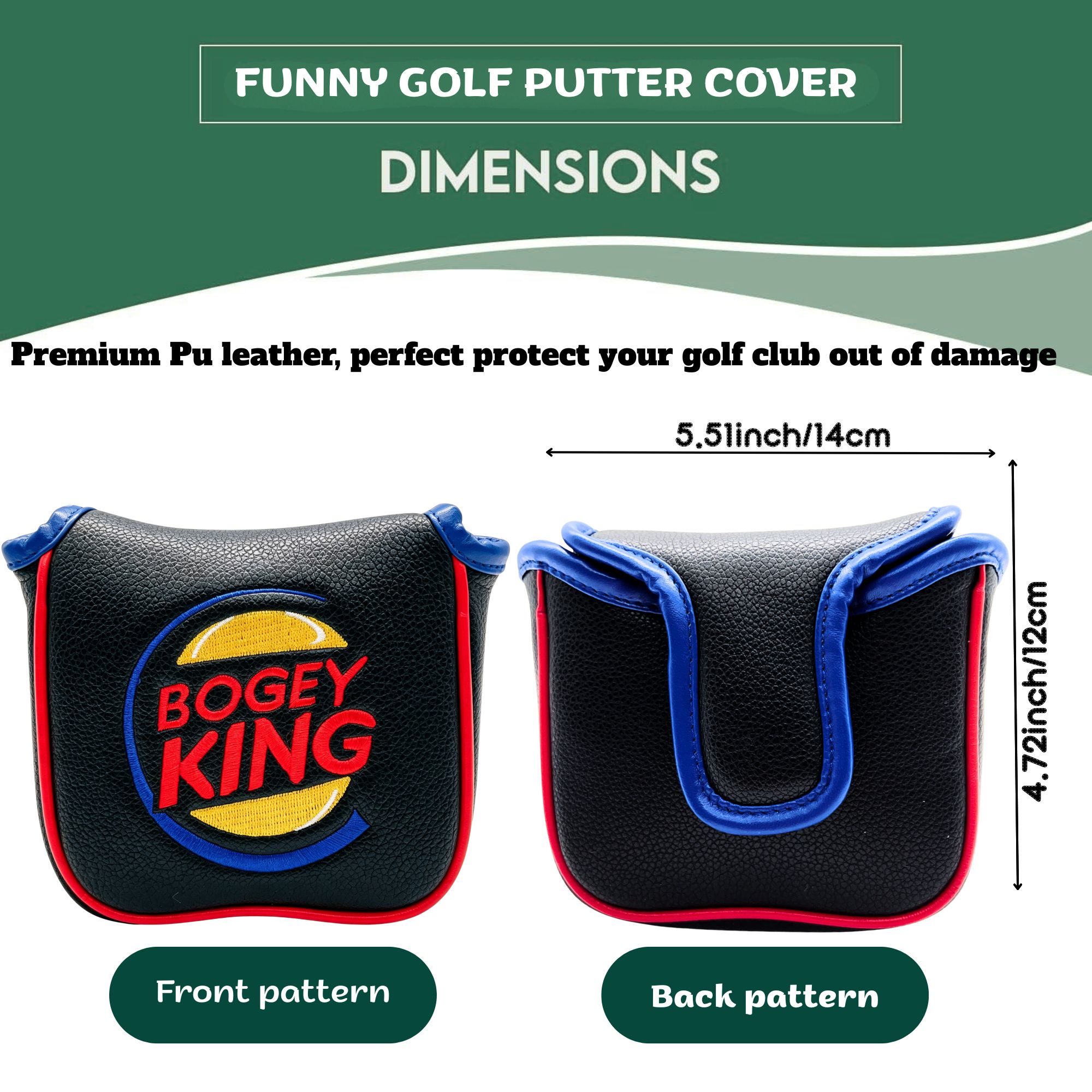 Funny Bogey King Golf Headcove - Golf Putter 评论和价格