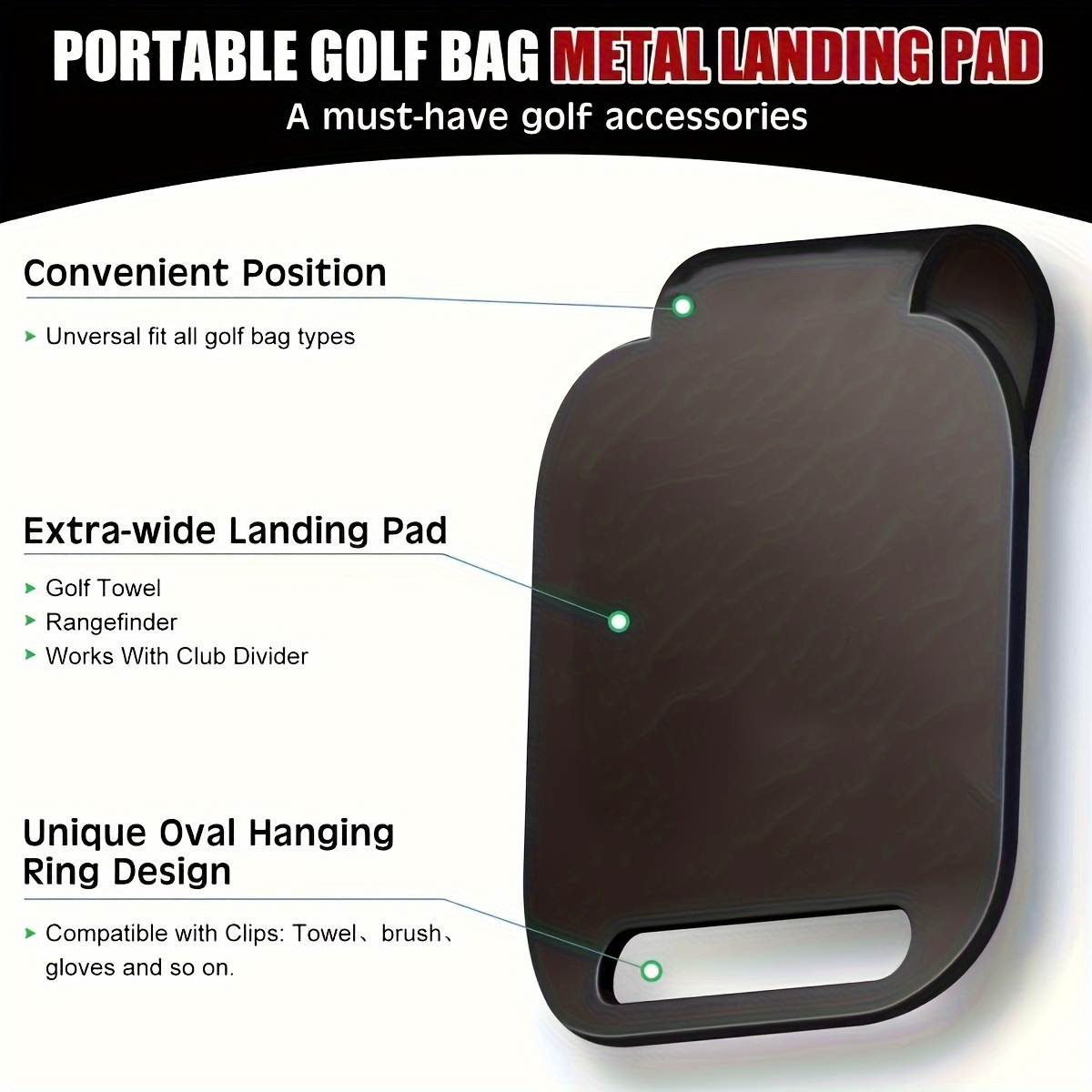 Magnetic Golf Bag Landing Pad（ - Golf Rangefinder 评论和价格