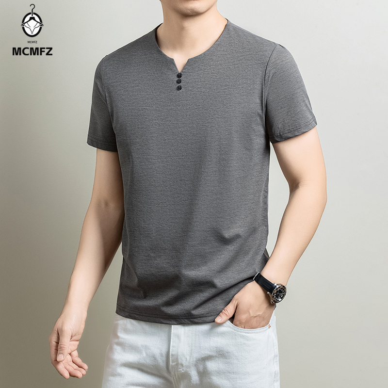 Mens Basic Henley T Shirt Comf - Golf Tees 评论和价格